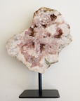 Medium Pink Amethyst Slab w Stand 002