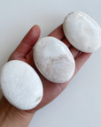 Large Scolecite Palm Stones  |  Intuitively Chosen